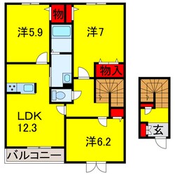 ちはら台駅 徒歩29分 2階の物件間取画像